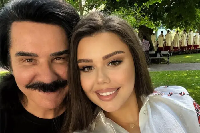 Pavlo Zibrov with his daughter