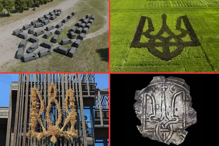 Tryzub to miłość. Najbardziej oryginalne wersje herbu od Ukraińców w Dzień Niepodległości (zdjęcia, wideo)